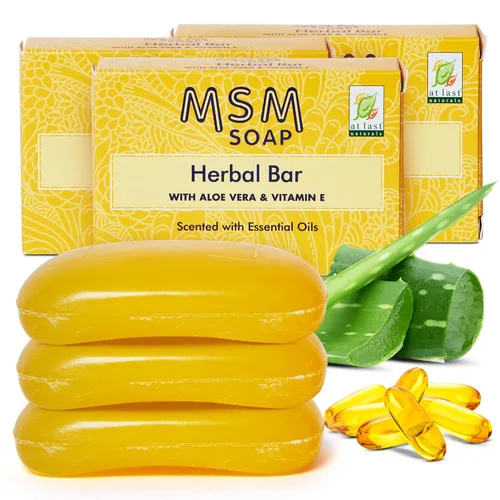 Vista 9 de At Last Naturals MSM Jabón en barra de jabón corporal para hombres y mujeres, línea fina, reducción de arrugas, hidratante a base de hierbas
