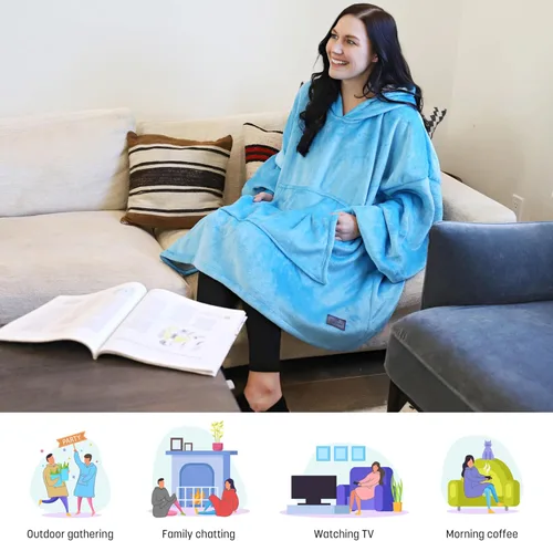 Vista 2 de Catalonia Sudadera con capucha de gran tamaño, sudadera con capucha de sherpa, regalo para ella