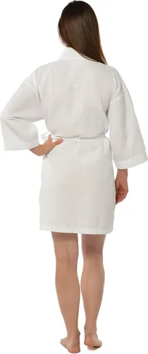 Vista 2 de Waffle Weave - Albornoz para mujer