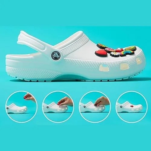 Vista 4 de Dijes unisex para zapatos para adultos Star Wars Baby Yoda, personajes para zapatos para niños y niñas, Caucho, No es una piedra preciosa
