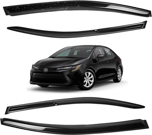 Vista 95 de Viseras para ventanas para Mazda 3 Sedán 4 puertas 2004 2005 2006 2007 2008 2009 estilo JDM Mugen, deflector de viento, protector solar y de lluvia