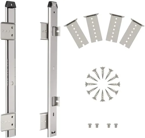 Vista 7 de FRMSAET Bandeja Deslizante para Cajón de Teclado Hardware 12/14/16/18 pulgadas Rieles de Metal Resistente Rieles para Teclado Accesorios