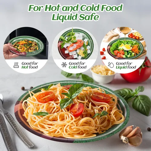 Vista 3 de Dereinwo 35 platos de fútbol – Decoraciones de fiesta de fútbol 2025, platos desechables de 9 pulgadas para postre aperitivo, cena, suministros