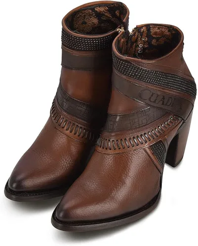Vista 8 de Cuadra Womens Bootie in Genuine Bovine Leather with Zipper