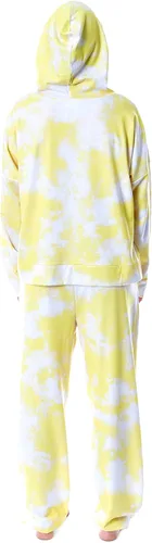 Vista 5 de INTIMO Minions Positive Vibes Tie Dye - Conjunto de pijama con capucha para mujer