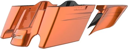 Vista 73 de Cubiertas laterales de alforjas estiradas para motocicleta, extensión extendida para Harley Touring 2014+ - Whisky ámbar Amber Whiskey