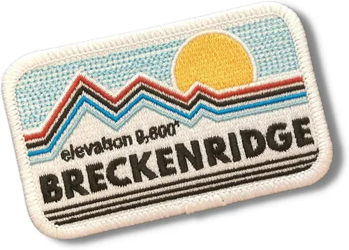 Vista 2 de Colorado Flag Mountains - Parche de viaje de Colorado bordado para ropa, adhesivo fuerte, parches bordados para ropa, tela, mochila, sombrero