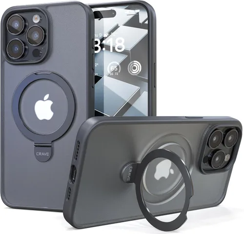 Vista 10 de Crave Funda con soporte para iPhone 15 Pro Max, compatible con MagSafe, protección a prueba de golpes con función atril para Apple iPhone 15 Pro Max