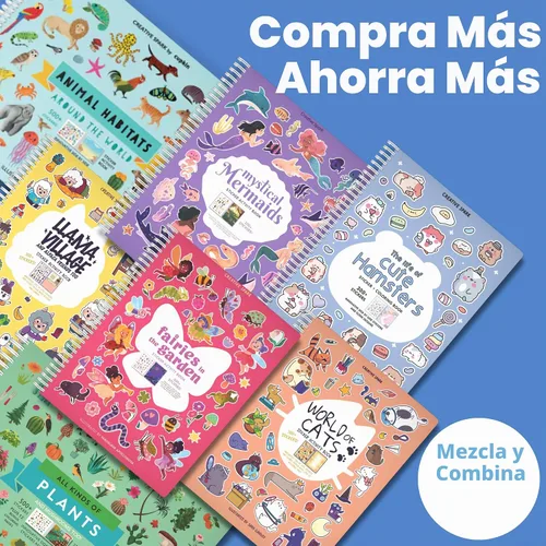 Vista 2 de Cupkin Libro de calcomanías de princesas para niños, un mundo mágico de Cupkin, artículos esenciales de viaje en avión para niños pequeños, más