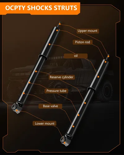 Vista 7 de OCPTY - Par de amortiguadores traseros para Toyota Sienna, conjunto de amortiguadores compatibles con amortiguadores de repuesto para Toyota Sienna