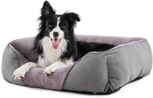Vista 9 de MIXJOY Cama Ortopédica Rectangular Lavable para Perros Pequeños, Medianos y Grandes, Suave Calmante, Cama Duradera para Cachorros Durmientes Cojín