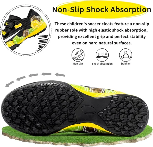 Vista 3 de Zapatos deportivos de fútbol para niños y niñas