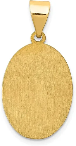 Vista 4 de ICE CARATS Collar con colgante de medalla de San Judas Tadeo San Judas Tadeo de oro amarillo de 14 quilates, joyería fina religiosa para mujer