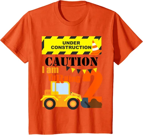 Vista 15 de Camiseta para niño de 2 años de edad con excavadora de cumpleaños para niños de 2ª construcción, Blanco, Kids 2