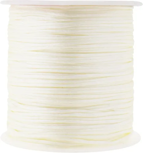 Vista 17 de Mandala Crafts Cordón de satén de cola de rattail de 0.02 in para nudos chinos de macramé