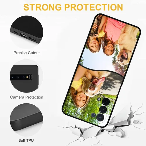 Vista 3 de Funda de teléfono personalizada para Oppo A54 5G de 6.5 pulgadas, funda protectora completa con múltiples imágenes, anticaída, nombre personalizado