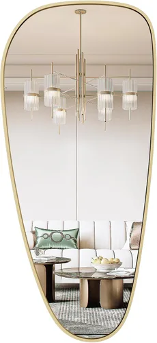 Vista 17 de WallBeyond Espejo asimétrico, espejo de pared irregular, espejos de pared decorativos para dormitorio, sala de estar, entrada, pasillo, espejo