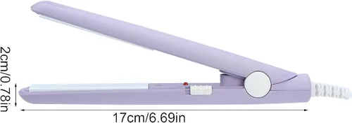 Vista 9 de Plancha de pelo simple, tamaño pequeño, mini rizador de plancha, para cabello rizado y liso