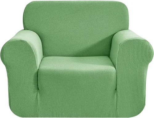 Vista 27 de CHUN YI - Funda elástica de 1 pieza para sillón grande, funda protectora suave de Jacquard con elastano, detalle de cuadros y parte inferior