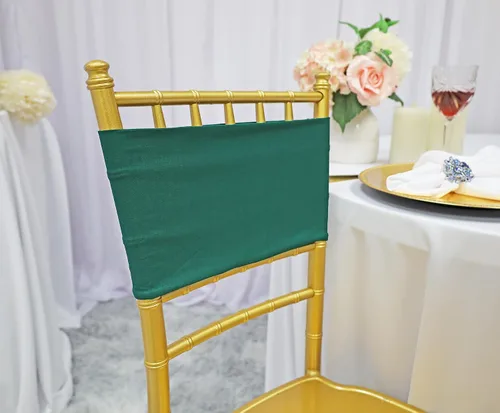 Vista 35 de (10 bandas elásticas de elastano de 7 x 13 pulgadas, de doble capa, lazos elásticos de licra para silla, lazos para bodas, fiestas, banquetes