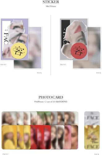 Vista 6 de RBW Entertainment MAMAMOO SOLAR - : FACE (1er mini álbum) álbum+Póster plegado+Juego de tarjetas fotográficas adicionales/K-pop sellado (FACE ver.)