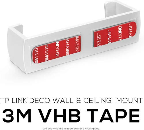Vista 5 de Soporte de pared y techo Deco M5 y P7 sin taladros para TP Link, soporte de cinta VHB, no requiere tornillos ni herramientas, fácil de instalar