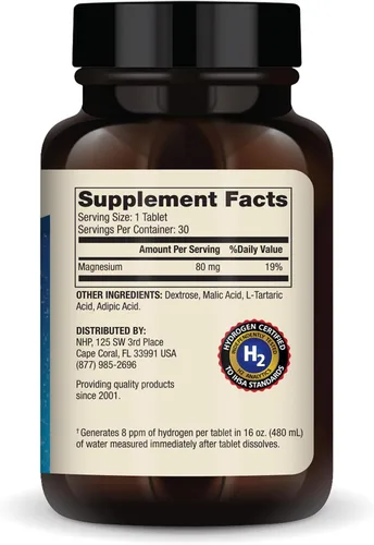 Vista 2 de Dr. Mercola H2 Molecular Hydrogen - Apoya el envejecimiento saludable, la energía celular y la salud cerebral - con magnesio elemental - Sin
