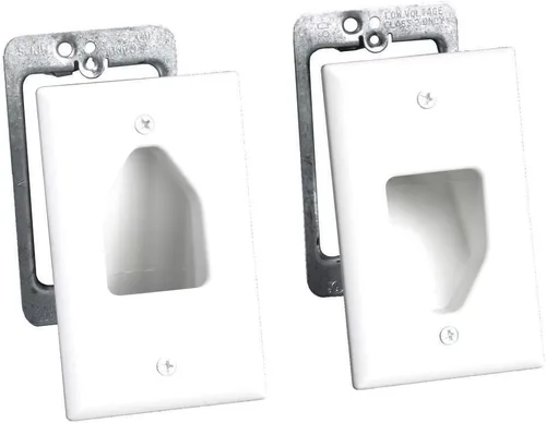 Vista 10 de DATA COMM Electronics 50-3332-WH-KIT - Kit organizador de cables de panel plano, placa de pared, oculta los cables de bajo voltaje detrás de TV