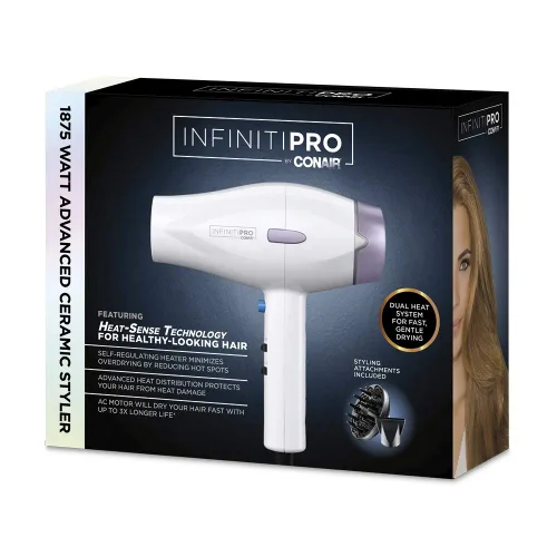 Vista 6 de INFINITIPRO BY Conair - Secador de pelo de cerámica avanzado de 1875 vatios con tecnología de detección de calor
