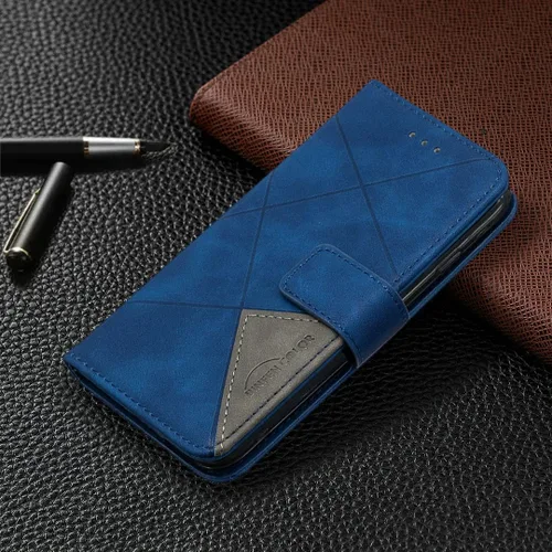 Vista 4 de jioeuinly Funda compatible con Celular Kalley Element 5+Plus Funda de teléfono Flip Stand Cover PU Funda de piel tipo cartera azul