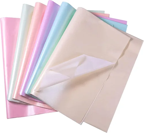 Vista 9 de KINBOM 30 hojas de papel de seda metálico de 19.7 x 13.8 pulgadas