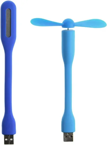 Vista 8 de Mini ventilador USB LED luz flexible flexible flexible ventilador de refrigeración con lámparas para banco de energía, computadora portátil