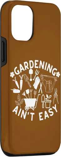 Vista 3 de Funda gráfica de jardinero con diseño floral vintage para iPhone 14 Gardening Ain't Easy