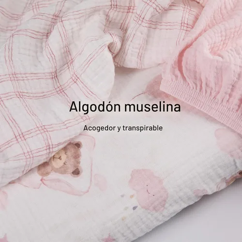 Vista 3 de Gllquen Baby Sábanas de muselina para moisés, 3 unidades, algodón suave