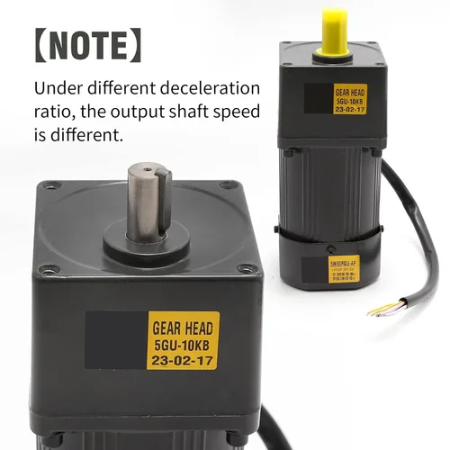 Vista 2 de Motor reductor de engranajes variable ajustable de 90 W 110 V, motor de engranajes de CA con controlador de velocidad, motor eléctrico de reducción