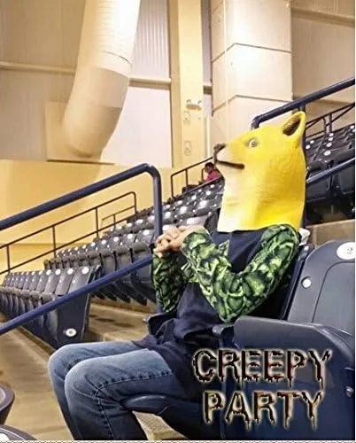 Vista 3 de Máscara de látex CreepyParty novedosa con forma de cabeza de perro para fiestas de Halloween