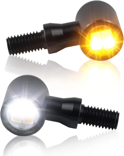 Vista 11 de Led Motorcycle Turn Signal Lights Universal Mini Front Blinkers Compatible with Harley Honda Suzuki Triumph Yamaha