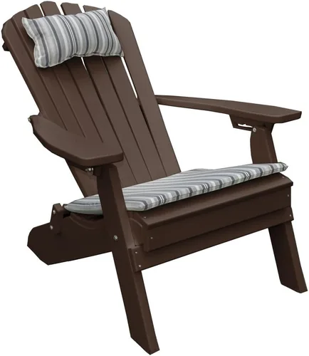 Vista 5 de A & L Furniture Polywood - Silla Adirondack plegable/reclinable, tamaño único, Naranja