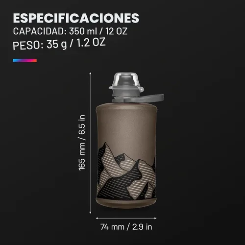Vista 2 de HydraPak Stow Collapsible Water Bottle (350ml, 500ml, 1L)