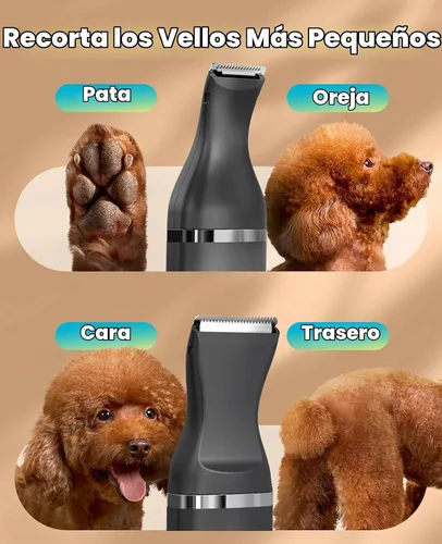 Vista 2 de Oneisall - Recortadora de pelo de perro con cuchillas dobles, recortadora de pelo para mascotas pequeñas sin cable, bajo nivel de ruido para Negro