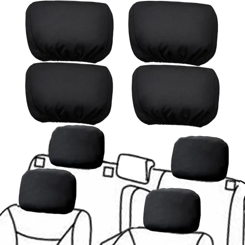 Vista 8 de 8 piezas Fundas para reposacabezas de coche, suaves, lavables, a prueba de suciedad, protectores de reposacabezas para coches, universales, aptas