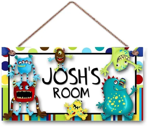Vista 11 de Letrero para habitación de niños, helicóptero, azul, naranja, verde lima, para niños, letrero personalizado para puerta, dormitorio, guardería