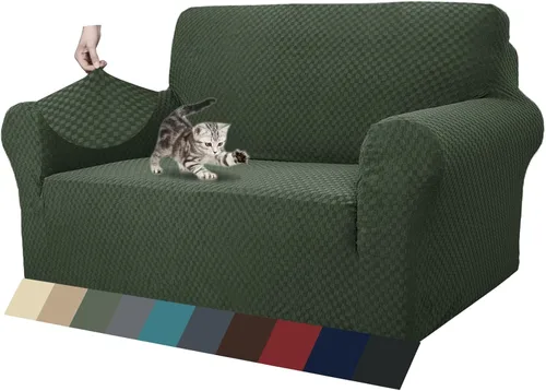 Vista 59 de ZNSAYOTX 1 Funda de silla Jacquard para sala de estar, funda de silla de alta elasticidad con brazos, antideslizante, apta para mascotas, funda