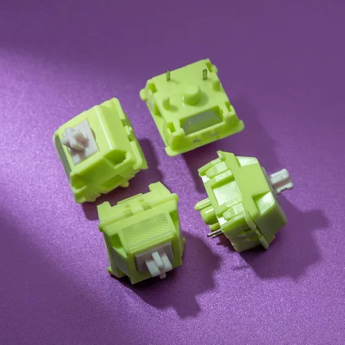 Vista 6 de Chilkey - Interruptores de teclado mecánico - 35 interruptores táctiles Sprout Green, interruptor pre-lubricado de fábrica de montaje en PCB de 5