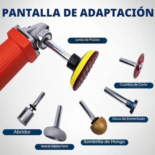 Vista 2 de Varilla de extensión para amoladora angular, palanca adaptadora de máquina pulidora de roscas M10, extensión de amoladora angular