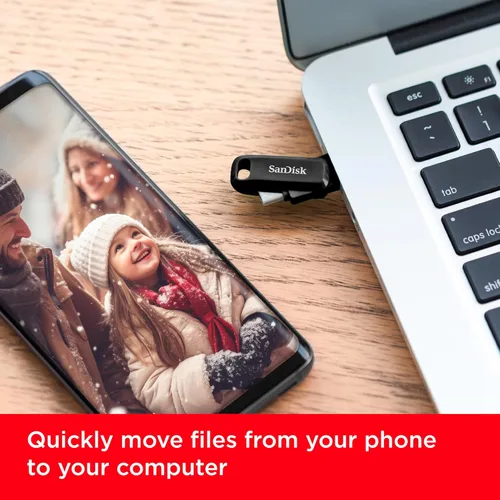 Vista 5 de SanDisk Ultra Dual Drive Go - Unidad flash USB tipo C de 64 GB - SDDDC3-064G-GAMZ46