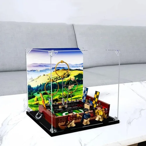 Vista 2 de Vitrina de acrílico para Lego Harry Potter Quidditch Trunk 76416 - Escaparate, protege y decora tu modelo con almacenamiento a prueba de polvo