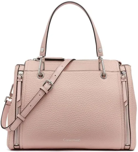 Vista 27 de Calvin Klein Bolso de organización novedoso Bubble Lamb Logotipo de almendra/gris pardo/blanco