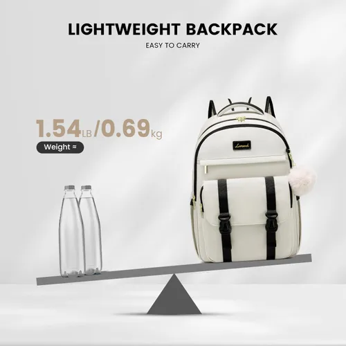 Vista 8 de LOVEVOOK - Mochila de regreso a clases para adolescentes, mochila escolar para niñas de 14 a 16 años, linda mochila para estudiantes, bolsa de viaje