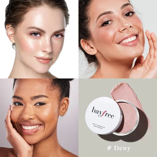 Vista 2 de bayfree Bálsamo Multi Glow, Rubor en Crema para Mejillas, Bálsamo de Rubor para Maquillaje Facial, Acabado Radiante, Hidratante, Cremoso, Ligero